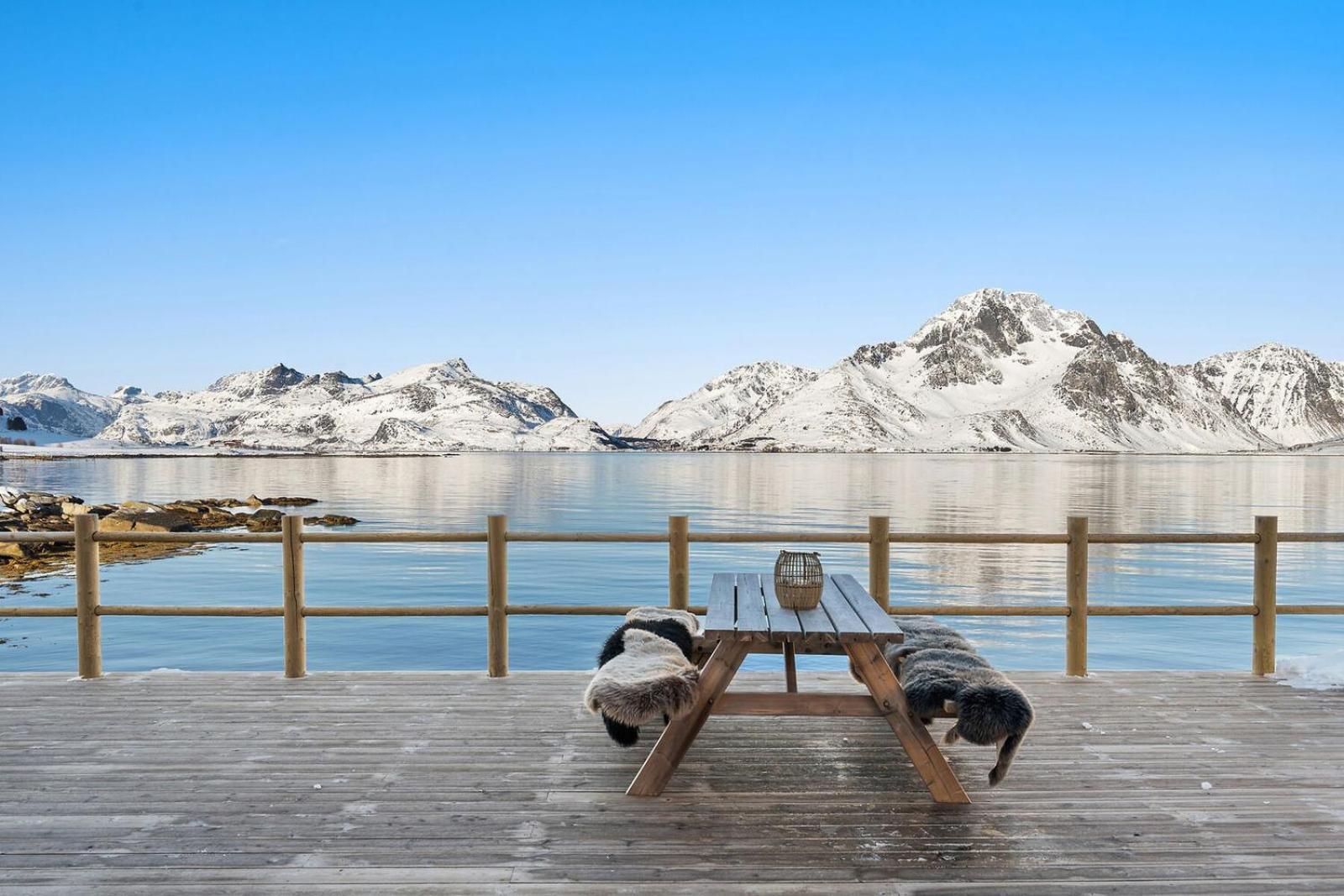 Nappstraumen Seafront Cabin, Lilleeid 68 Gravdal  Exteriör bild