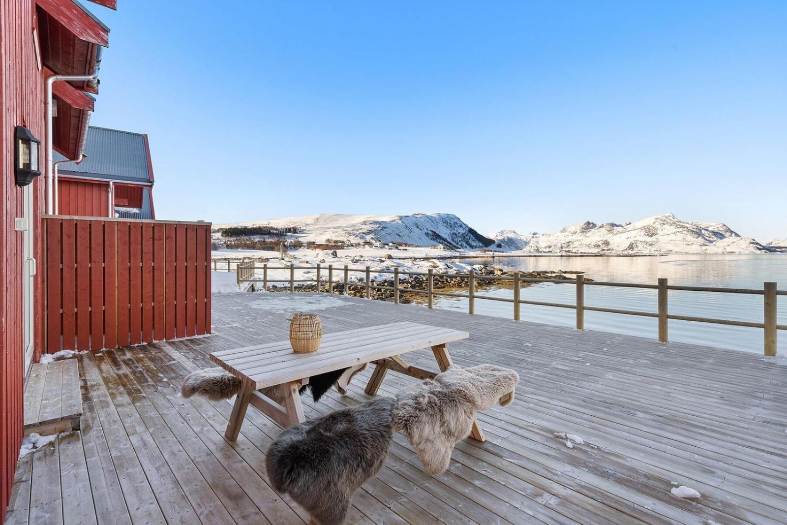 Nappstraumen Seafront Cabin, Lilleeid 68 Gravdal  Exteriör bild